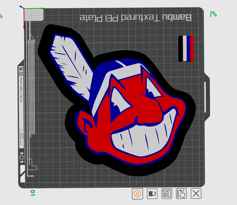 chief wahoo light box by kco 3d jr hobby & diy sport outdoors indians guardians tribe 3d print model - Mito3D