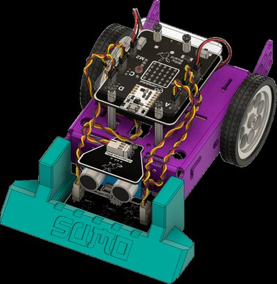 billy sumô parachoque by acalmar passatempo faça robótica desmoronar educação educacional robô sumobot 3d print model - Mito3D