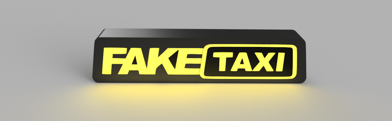 lizensiertes taxi by 3dtoprint 3d drucker teile logo fälschung kunst 3d print model - Mito3D