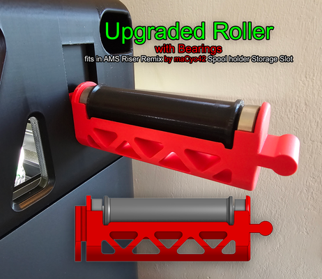 ams riser remix spool holder w bearings by macyo42 remixed 3d printer accessories blv 3d print model - Mito3D