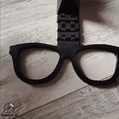 flexi monocle titulaire soutien by frikarte3d mode lunettes porte souple printinplace 3d print model - Mito3D