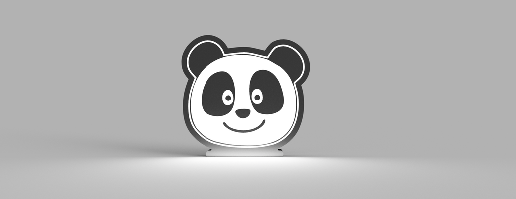 panda by 3dtoprint 3d yazıcı parçalar sanat logo 3d print model - Mito3D