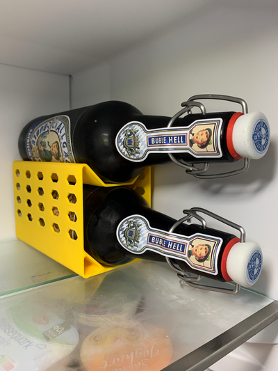 flasche halter unterstützung 4pack + kühlschrank 163 mm neu gemischt by sweb3791 haushalt haus modelle bier untersetzer getränk getränkezubehör getränke wasser spender käfig flasche träger tragegriff kühler 3d print model - Mito3D