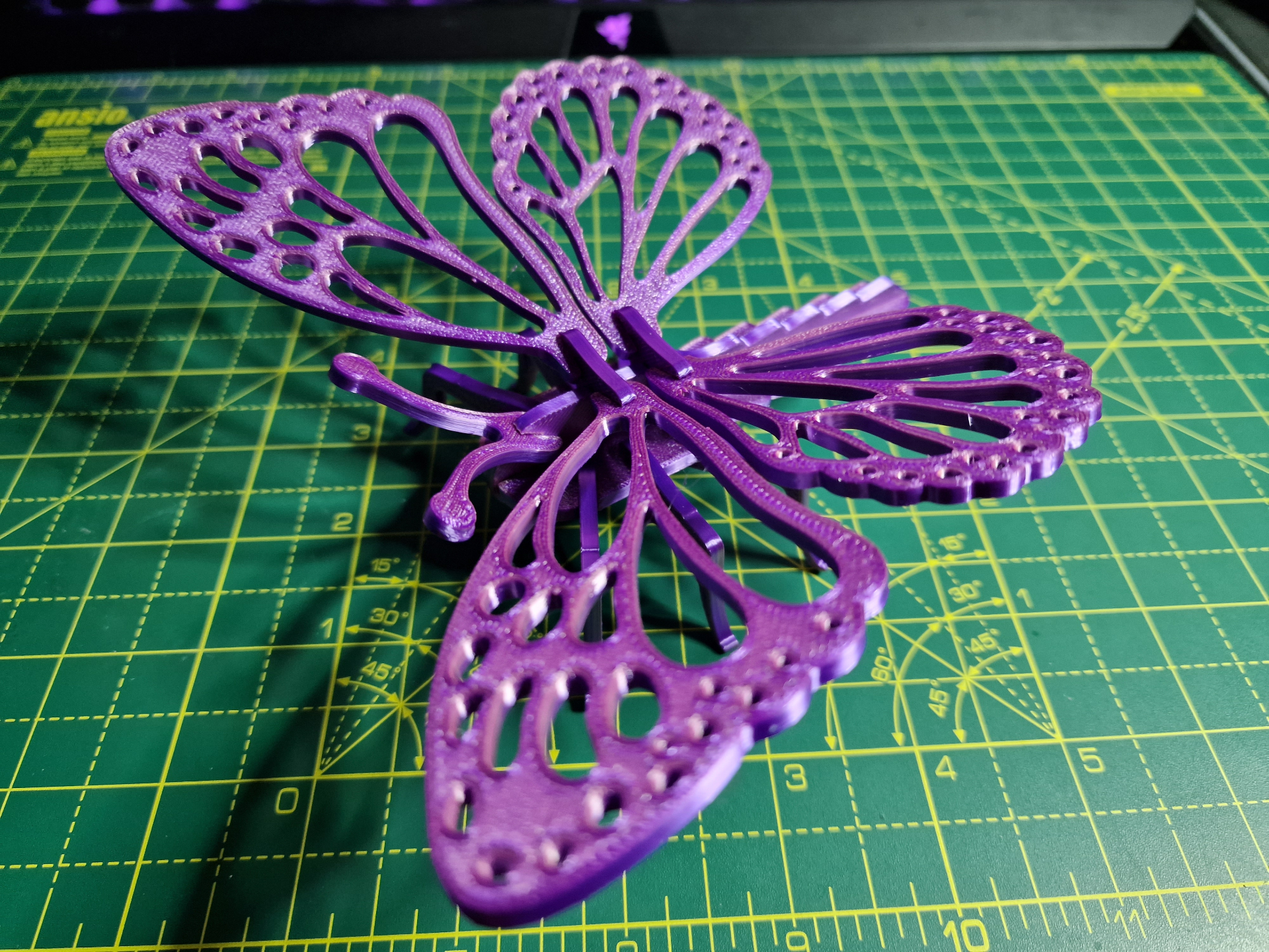 papillon puzzle assemblée vidéo inclus by 3domsculpts art 2d insecte ailes mignonne amusement joli 3D print model - Mito3D