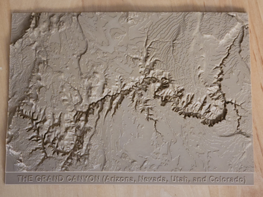 topo of grand canyon by kabendesign education geography topography topographical map national park colorado arizona nevada utah usa terrain river 3d print model - Mito3D