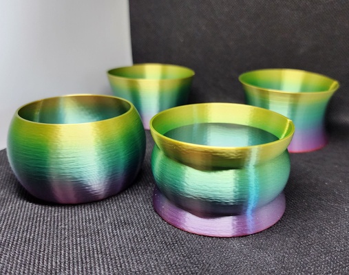 vase-mode bowls by triplegworkshop art sculptures vase organizer bowl storage dish vasemode set spiralvase spiralvasemode flowervase 3d print model - Mito3D