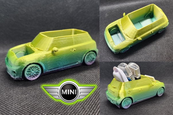 mini cooper catch-all tray remixed by triplegworkshop tools organizers shelf cup box organizer holder vehicles car model bowl chest truck dish rack organization automotive caddy auto catch tires keeper sports drawer vehicle cars catchall organ catchalltraycontest catchalltray catchallcontest convertable 3d print model - Mito3D
