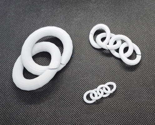 unlimited length chain links - scalable flat by triplegworkshop hobby & diy tool link customizable cord keychain connector strap customized linkage keychains rope pieces cablechain repeat expandable 3d print model - Mito3D