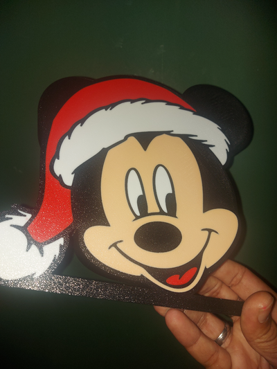 mickey christmas lightbox by lefty3d art signs & logos mouse light 3d print model - Mito3D