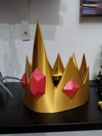 king ice crown adventure time gems by jacopotamberi 3d printer accessories hat silk 3d print model - Mito3D