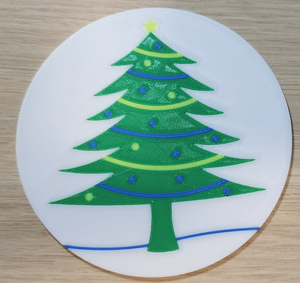 navidad té ligero escena árbol remezclado by brianstan arte 2d fiesta 3d print model - Mito3D