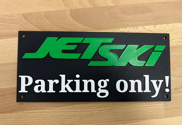 jet ski parking sign multi-colored remixed by hussain vt hobby & diy sport outdoors sports sea jetski 3d print model - Mito3D