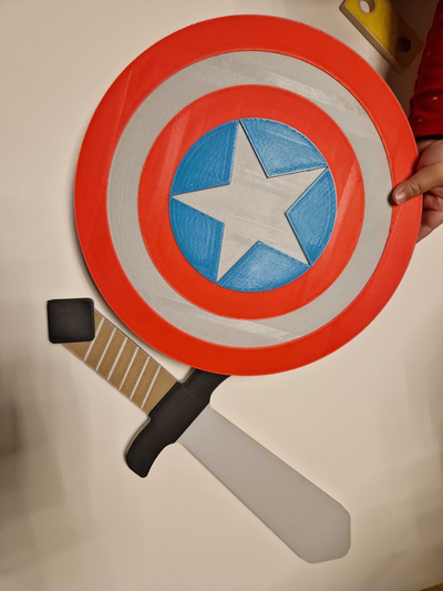 captain america shield by tomek550 toys & games outdoor battle toy child toddler 3d print model - Mito3D