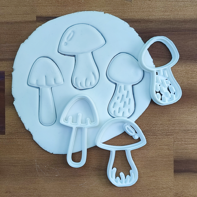 mushroom cookie cutters by theodor household decor cutter forest kids christmas baking 3d print model - Mito3D