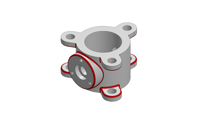 butterfly valve - body by format windows education engineering 3d print model - Mito3D