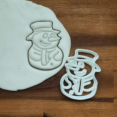 snowman cookie cutter by theodor household decor cutters christmas snow 3d print model - Mito3D