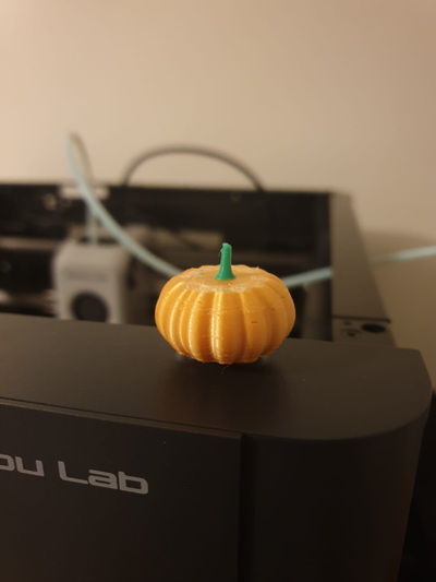 pumpkin plug p1p p1s by luke3veritt 3d printer accessories halloween2023 halloween topper stopper halloweenart cover pumpkindecor caseplug 3d print model - Mito3D