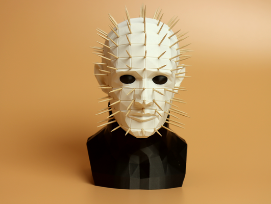 hellraiser toothpick bust by printchallenge art models halloween 3d print model - Mito3D