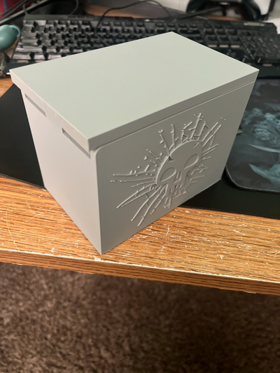 mtg noir plate forme boîte 100 carte double manches by brantsonw jouets jeux mtgdeck deckbox 3d print model - Mito3D