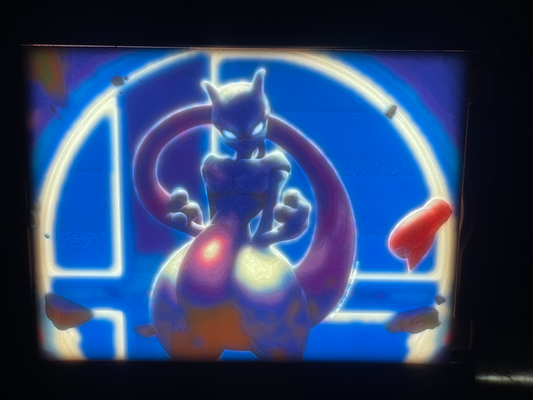 mewtwo pokemon cmyk litofania super distruggere bros by teddyb arte 2d guidato 3d print model - Mito3D