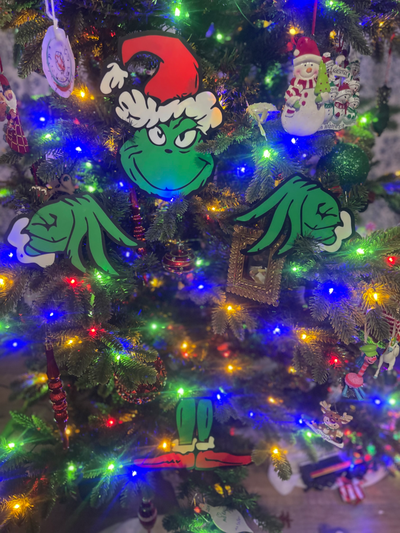 grinch in tree by websters creations household decor christmas holiday 3d print model - Mito3D