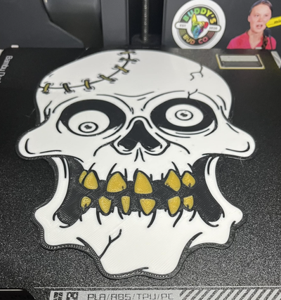 zombie head 3 by wagzprintz art 2d wagz monsters monster halloween skull 3d print model - Mito3D