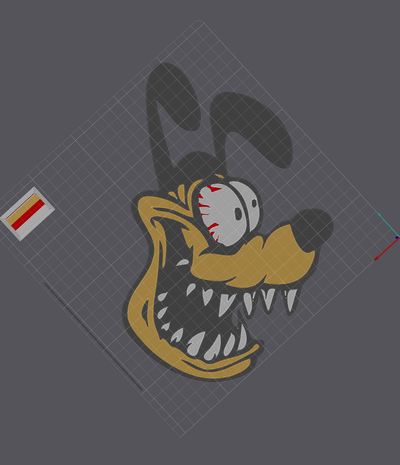 gnarly monster art 4 by wagzprintz 2d wagz rat fink dog monsterart 3d print model - Mito3D