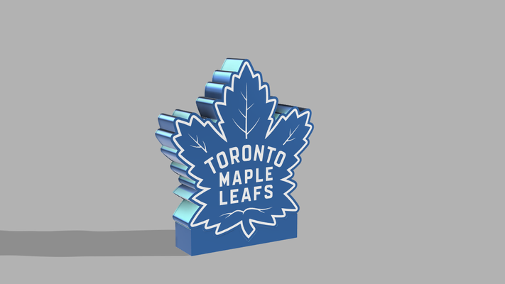 maple leafs logo - led lightbox by foggys crafts art signs & logos hockey light box toronto 3d print model - Mito3D