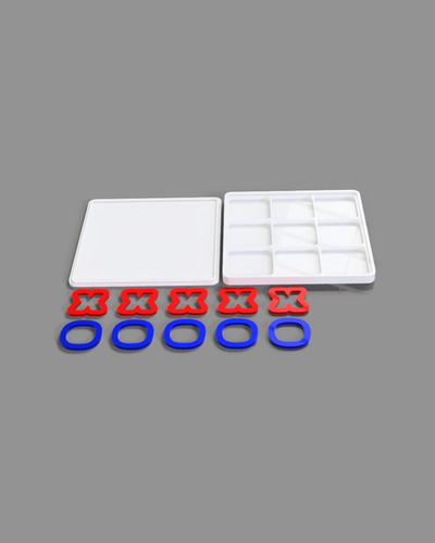 tic tac toe modern design by geld 3d spielzeuge spiele tafel junge mädchen diru3d 3d print model - Mito3D