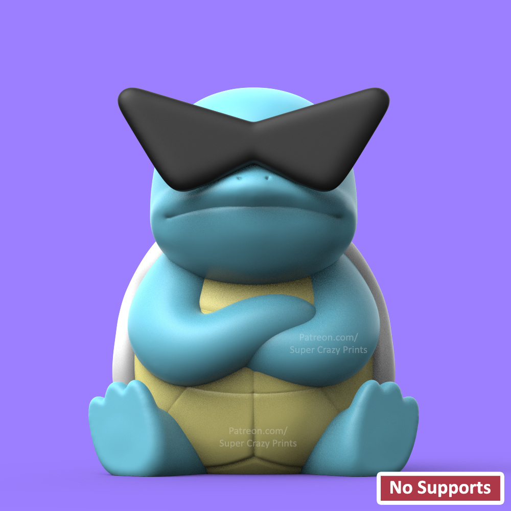 pokemon squirtle líder suporte by snapprint3d estampas supercrazy brinquedos jogos personagens 3D print model - Mito3D