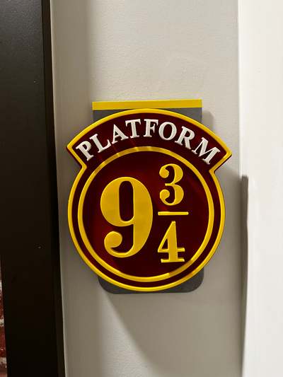harry çömlekçi platform 9 3 4 işaret by allenl28 sanat işaretler logolar hogwarts 3d print model - Mito3D