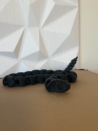 articulated rattlesnake by lil ppj miniatures animals animal snake 3d print model - Mito3D