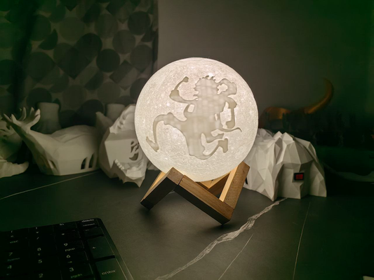 luffy nika moon lamp by 3dlabhn art models one piece g5 wano 3d print model - Mito3D