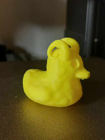 demon rubber duck by maskedjoey art models holloween toy bird 3d print model - Mito3D