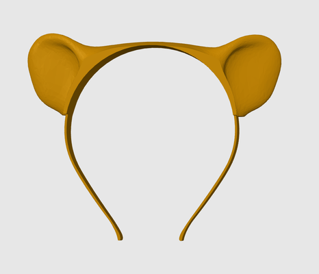 león orejas venda by verás accesorios cosplays disfraces víspera santos disfraz simba 3d print model - Mito3D
