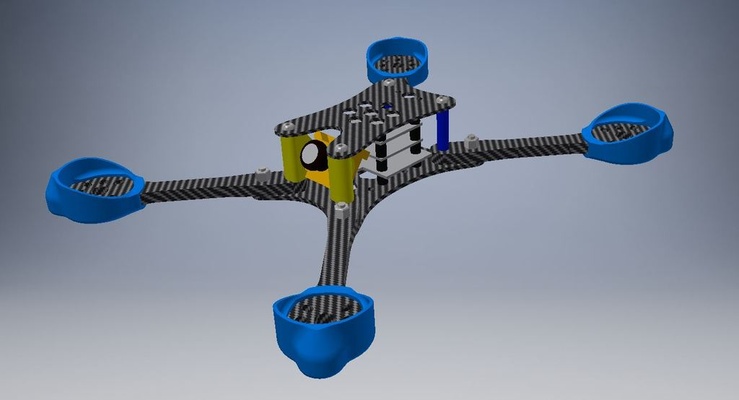 magro b tch fpv corrida quadro armação by trapaceiro código passatempo faça rc fpvracer fpvracing openhardware drone 3d print model - Mito3D