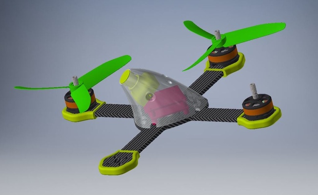 osh 195 by codehustler hobby & diy rc droneracing fpv fpvracing quadcopter 3d print model - Mito3D