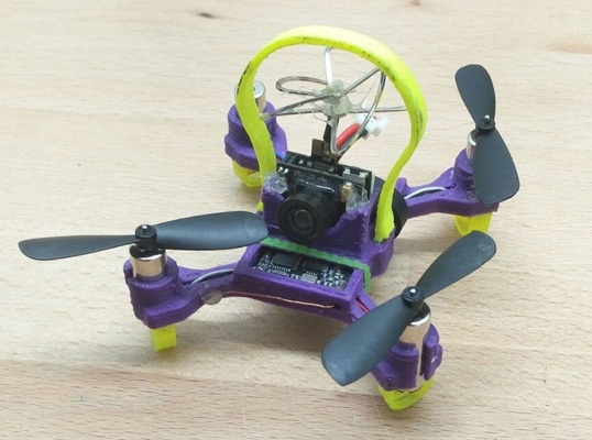 75mm micro quad cadre by codeur loisir diy rc brosséquad fpv miniquad miniquadframe quadcopter cadre 3d print model - Mito3D