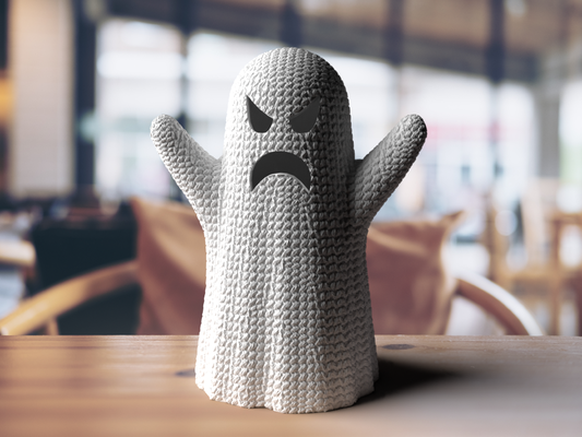 fatto mano uncinetto fantasma by principe nara domestico arredamento lavorato maglia 3d print model - Mito3D