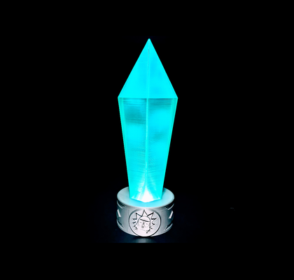 cristal lampe meule morty version led veilleuse by épars objets collection ménage décor rickandmorty lumière nuit 3d print model - Mito3D