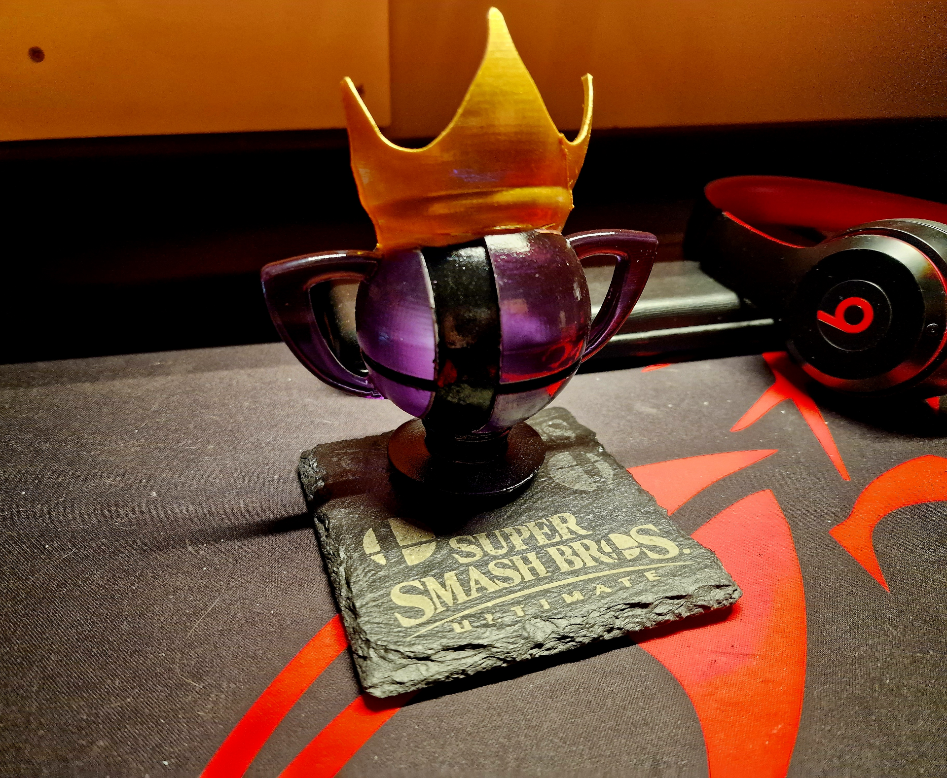 aplastar torneo trofeo ligero by 3d lab accesorios cosplays smash bros cambiar interruptor juego led caja ganador 3D print model - Mito3D