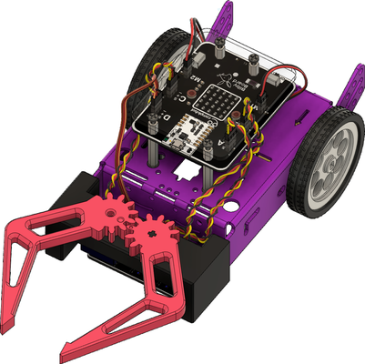 bilby greifer by beruhigen hobby diy robotik 9gservo klemme zerbröckeln bildung lehrreich griff roboter robotergreifer servo servosg90 sg90 3d print model - Mito3D