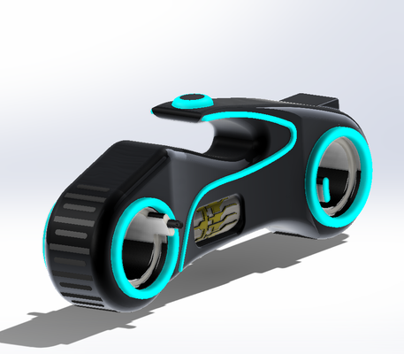 tron bicicleta by hayder hifi passatempo faça veículos 3dprinting motor moto brinquedo 3d print model - Mito3D