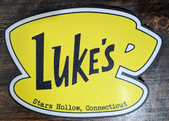 lukes dinner lightbox by mjharrop art signs & logos gilmore girls lightboxes rory lorleia stars hallow connecticut 90's coffee bar 3d print model - Mito3D