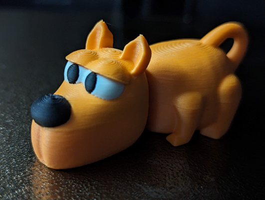 flexi dog keychain by bazzlington hobby & diy vehicles printinplace puppy 3d print model - Mito3D