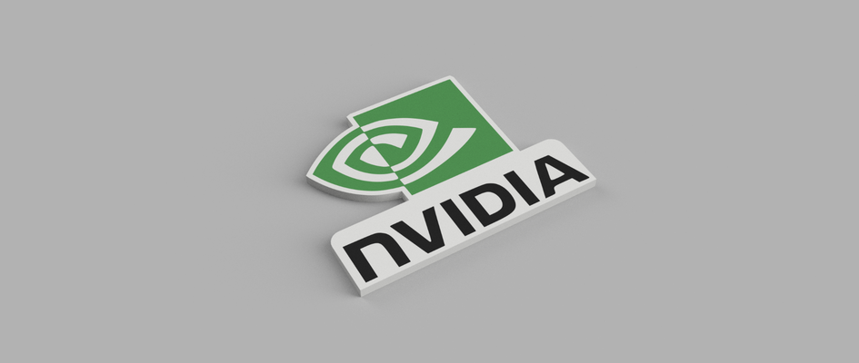 nvidia logo by xxemix art signs & logos computer graphics card 3d print model - Mito3D