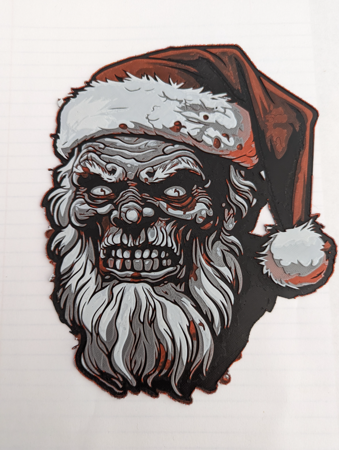 zombi santa2 by oper8ral arte modelos forja sombreros papa noel 3D print model - Mito3D