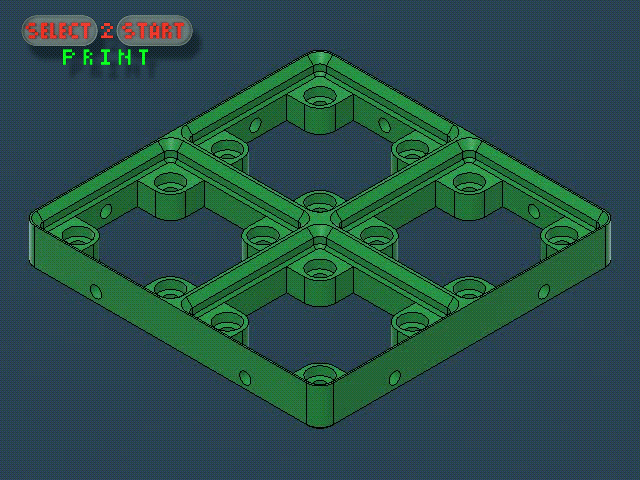 gridfinity base esqueleto 2x2 select2stertprint by select2start impressão ferramentas organizadores placa gridfinitybase 2x2gridfinity 3D print model - Mito3D