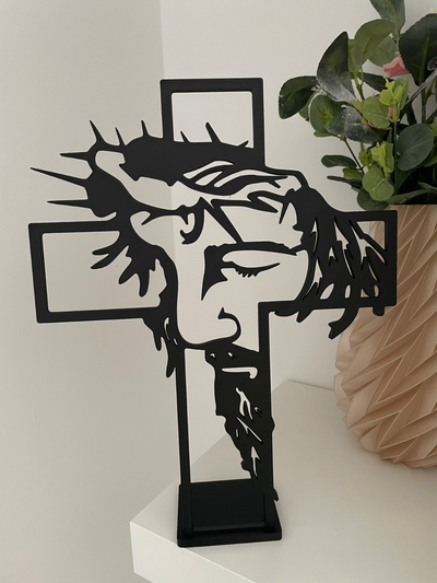 jesús pared arte by acristófico 2d jesucristo decoración hogar hogareña iglesia navidad cristiano 3d print model - Mito3D