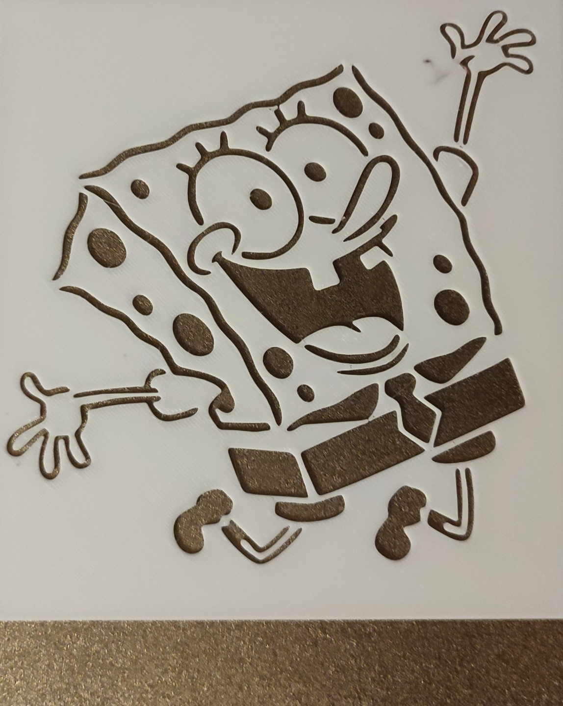 bob esponja plantilla by clásico 2 5 arte 2d esponja dibujos animados pantalones cuadrados bricolaje diy pasatiempo niño nickelodeon 3D print model - Mito3D